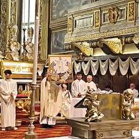 Mosaico della Trasfigurazione in dono a don Claudio